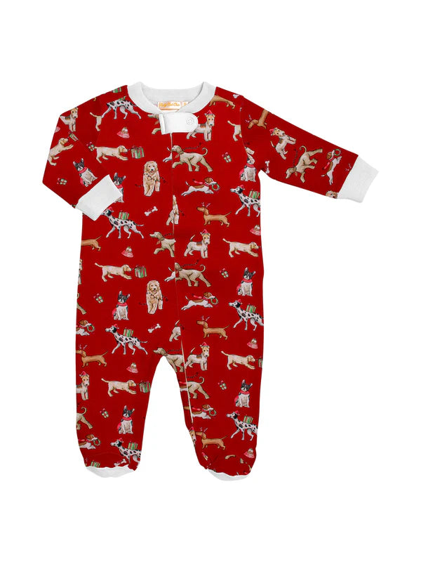 Christmas Puppy Zipped Footie, 6-9mo